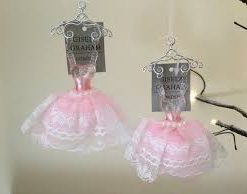 Gisela Graham Pink Lace Ballet Dress On Hanger set of 2