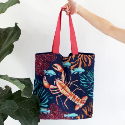Disaster designs coral lobster shopper bag embroiled COR-SH-LOB-2_960x960.jpg