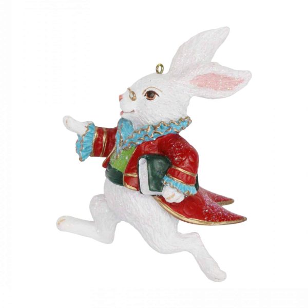 Gisela Graham Resin Dec 10cm - White Rabbit