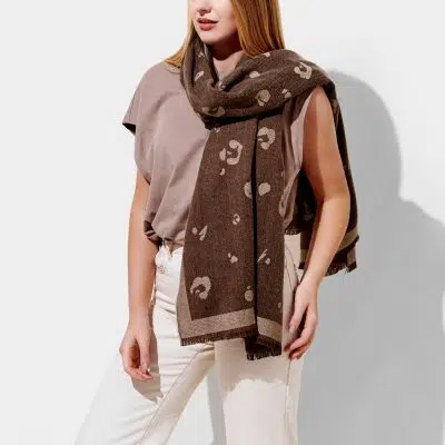 Katie Loxton Blanket Scarf Large Leopard Print