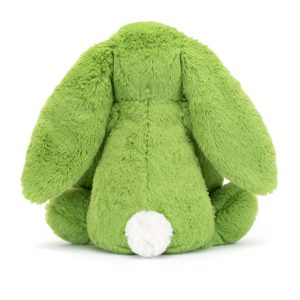 Jellycat Bashful Apple Bunny Medium back view white tail