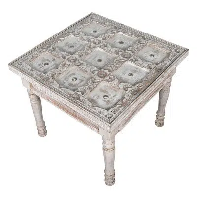 Alternative view of Kota Antique White Side Table