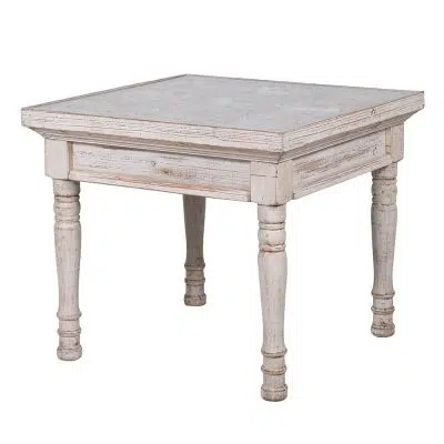 Kota Antique White Side Table