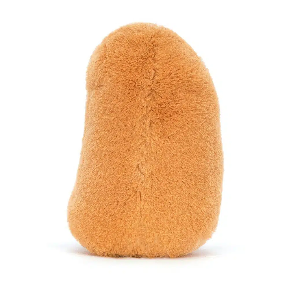 Jellycat Amuseable Bean A6B orange coloured soft toy bean rear view