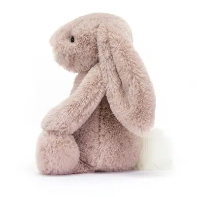 Jellycat Bashful Rosa Luxe Bunny Medium side view