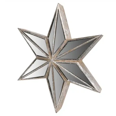 Large Mirrored Star Wall Decoration