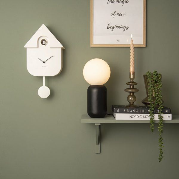 Karlsson Wall Clock Modern Cuckoo White
