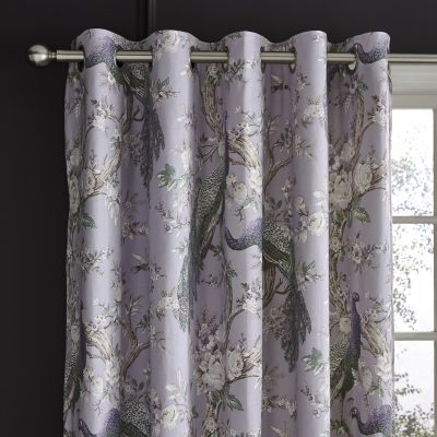 Laura Ashley Belvedere Pale Iris Readymade Eyelet Curtains
