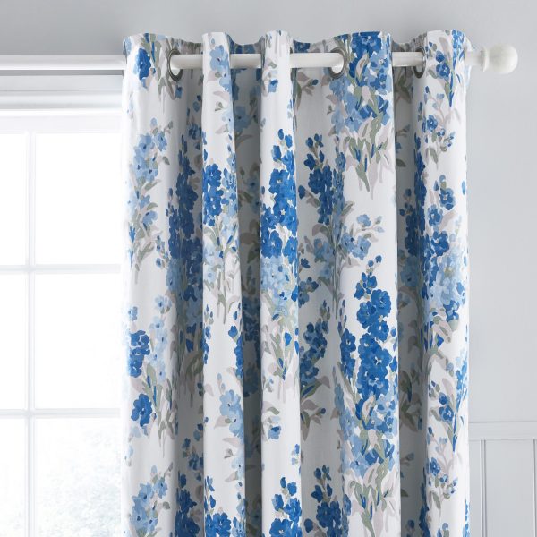 Laura Ashley Stocks Blue Sky Readymade Eyelet Curtains