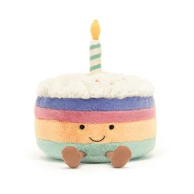 Amuseable Rainbow Birthday Cake by Jellycat
