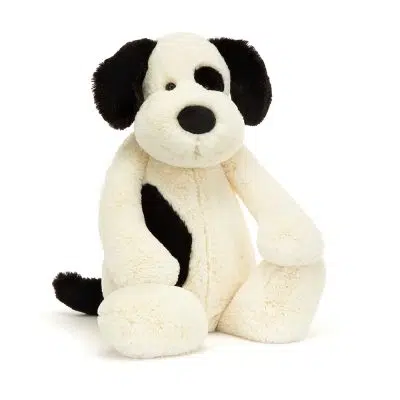 Bashful Black & Cream Puppy Really Big by Jellycat