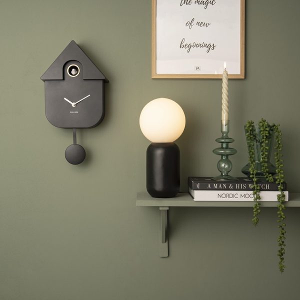 Karlsson Wall clock Modern Cuckoo Black lifestyle