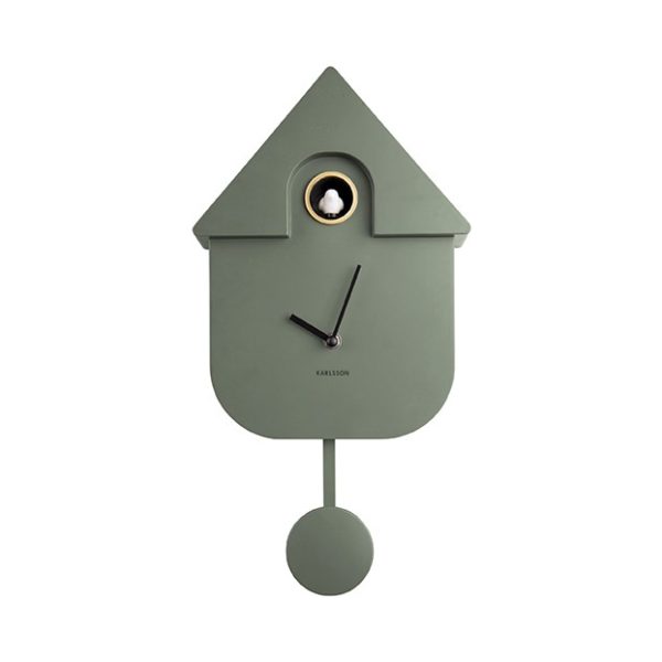 Karlsson Wall clock Modern Cuckoo Jungle Green