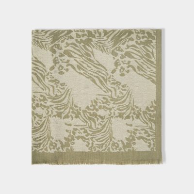 kls512 Katie Loxton Animal Printed Blanket Scarf in Warm Khaki