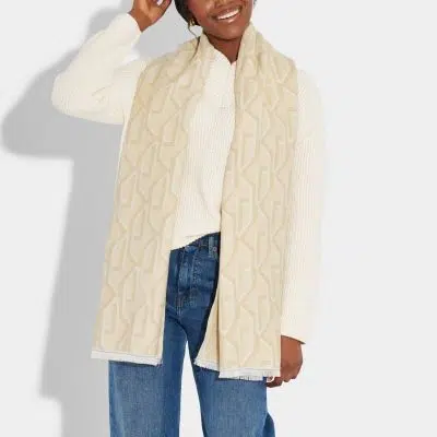 Katie Loxton Signature Scarf in Off White