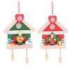 Gisela Graham Coloured Wood Cuckoo Clock Dec - 2 Assorted