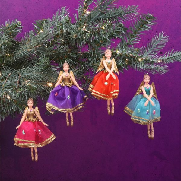 Gisela Graham Jewelled Resin / Fabric Fairy Decoration Paradise Fairy