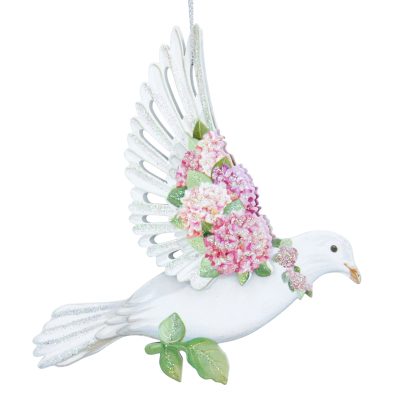 Gisela Graham Wood Dove Pink Hydrangea Dec