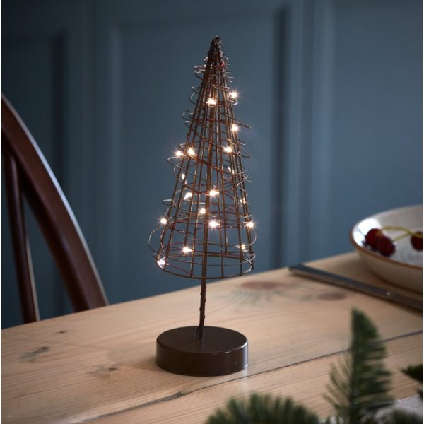 Lightstyle London Table LED Wire Tree (Brown) - Maison White