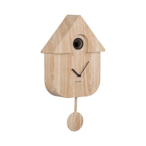 Karlsson Wall clock Modern Cuckoo Light Wood