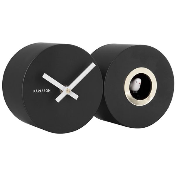 Karlsson Wall Clock Duo Cuckoo Black