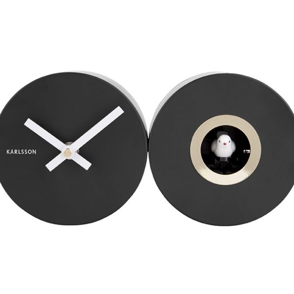 Karlsson Wall Clock Duo Cuckoo Black front image