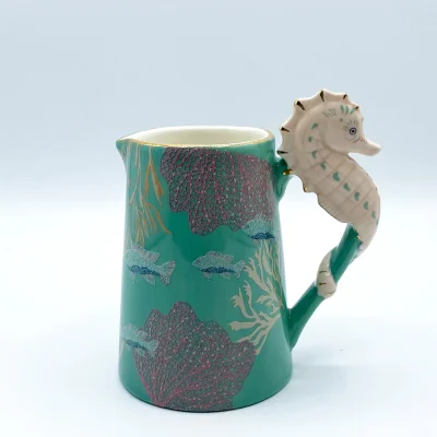 House of Disaster Coral Seahorse Jug