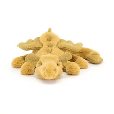 Jellycat Golden Dragon Little front