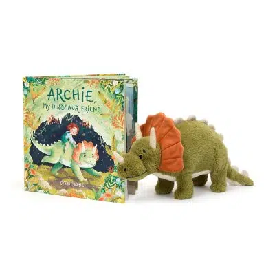 Jellycat Archie, My Dinosaur Friend Book with toy