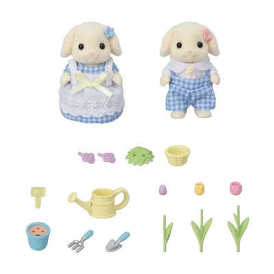 Sylvanian Families Blossom Gardening Set – Flora Rabbit Sister & Brother