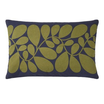 Orla Kiely Sycamore Stripe Space Blue Olive 40x60cm Feather Cushion