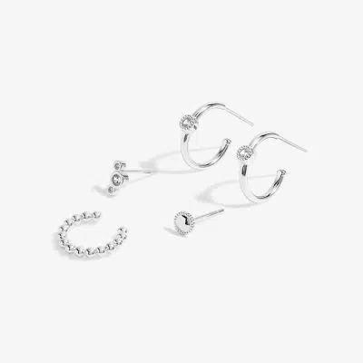 Joma Jewellery Stacks of Style Set of Earrings - Silver 5 Piece