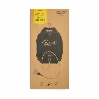 Gentlemen’s Hardware Portable Solar Shower packaging