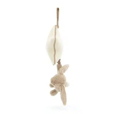 Jellycat Bashful Beige Bunny Musical Pull side