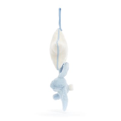 Jellycat Bashful Blue Bunny Musical Pull side