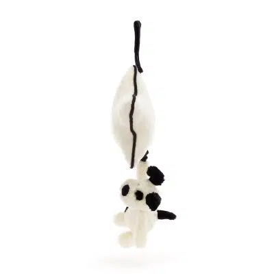 Jellycat Bashful Black & Cream Puppy Musical Pull side