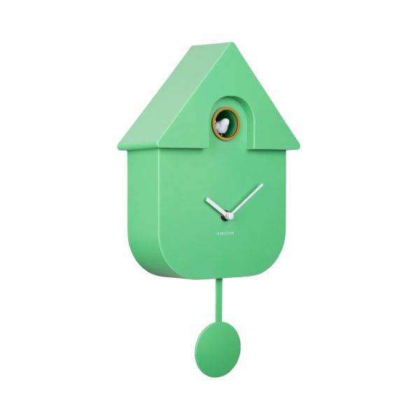 Karlsson Wall Clock Modern Cuckoo Bright Green