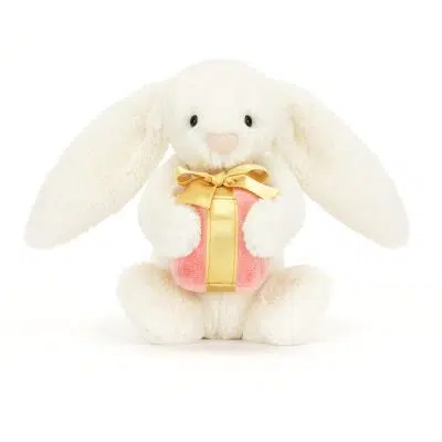 Jellycat Bashful Bunny with Present Little front