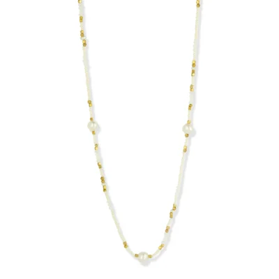 Ashiana Kiara Necklace White beaded longline