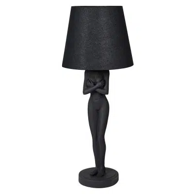 Naked Lady Table Lamp with Shade - Black/Gold