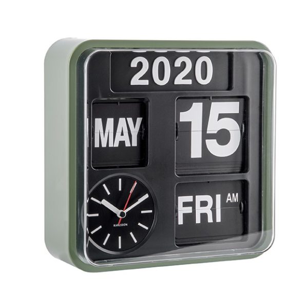 Karlsson Wall Clock Mini Flip Green