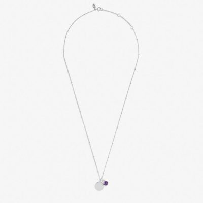 Joma Jewellery Sterling Silver Birthstone A Little 'February' Necklace hero image
