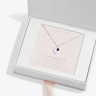 Joma Jewellery Sterling Silver Birthstone A Little 'September' Necklace jjs0078 in gift box