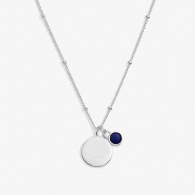 Joma Jewellery Sterling Silver Birthstone A Little 'September' Necklace jjs0078 mage on white background
