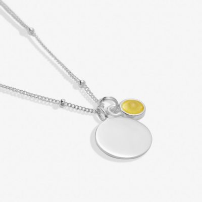 Joma Jewellery Sterling Silver Birthstone A Little 'November' Necklace jjs0080 in detail