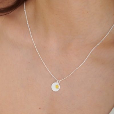 Joma Jewellery Sterling Silver Birthstone A Little 'November' Necklace jjs0080 on model