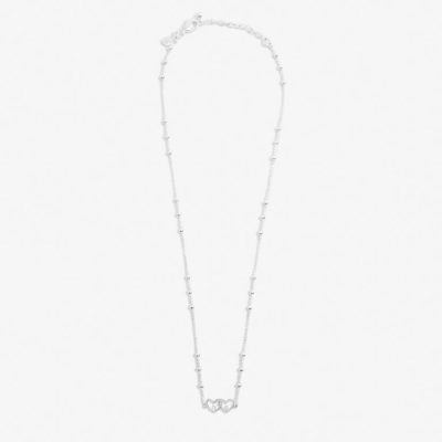Joma Jewellery Forever Yours 'Happy 30th Birthday' Necklace In Silver Plating 7494 on white background