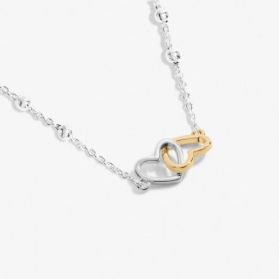 Joma Jewellery Forever Yours 'You Have A Heart Of Gold' Necklace In Silver And Gold Plating 7495 close up
