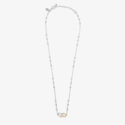 Joma Jewellery Forever Yours 'You Have A Heart Of Gold' Necklace In Silver And Gold Plating 7495 on white background