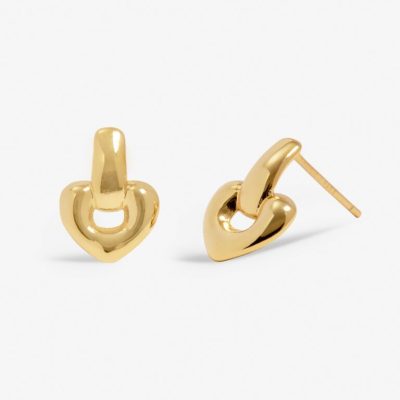 Joma Jewellery Soul Shine Gold Drop Heart Earrings